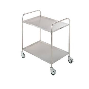Stainless Steel Cleanroom Trolley-2 Tier Fully Welded
