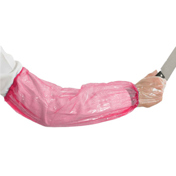 Oversleeves - Red Plastic with Elasticated Cuffs