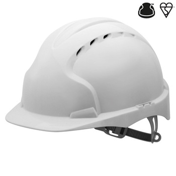 Short peak safety helmet with wheel ratchet 